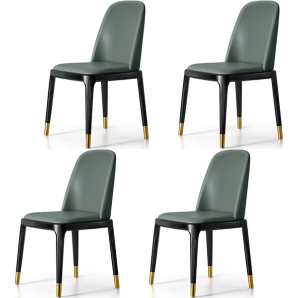 Glam Style Side Dining Chairs Faux Leather Dining Chairs for Dining Room