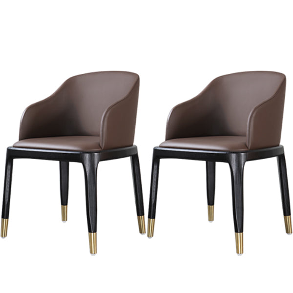 Glam Style Side Dining Chairs Faux Leather Dining Chairs for Dining Room