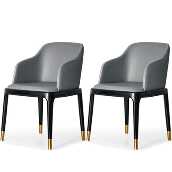 Glam Style Side Dining Chairs Faux Leather Dining Chairs for Dining Room