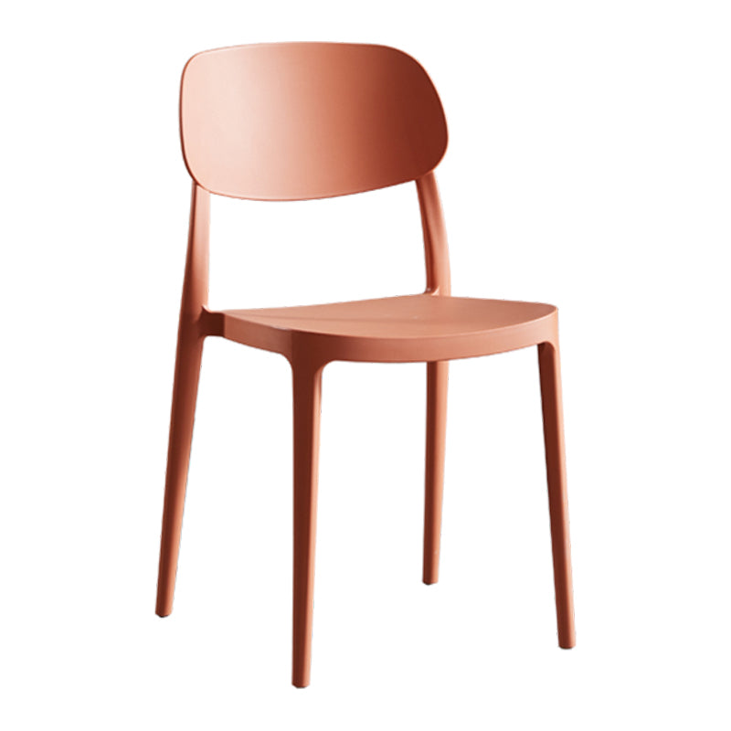 Plastic Scandinavian Armless Chair Indoor-Outdoor Open Back Chair