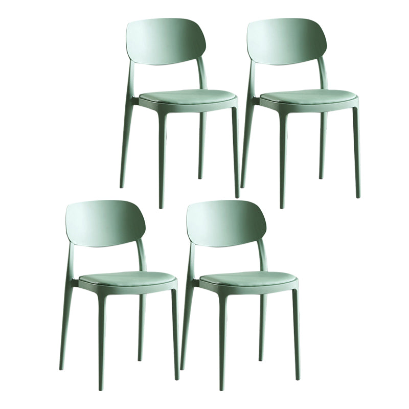 Plastic Scandinavian Armless Chair Indoor-Outdoor Open Back Chair