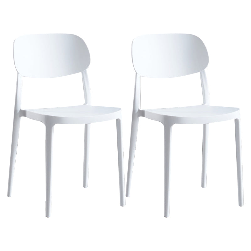 Plastic Scandinavian Armless Chair Indoor-Outdoor Open Back Chair