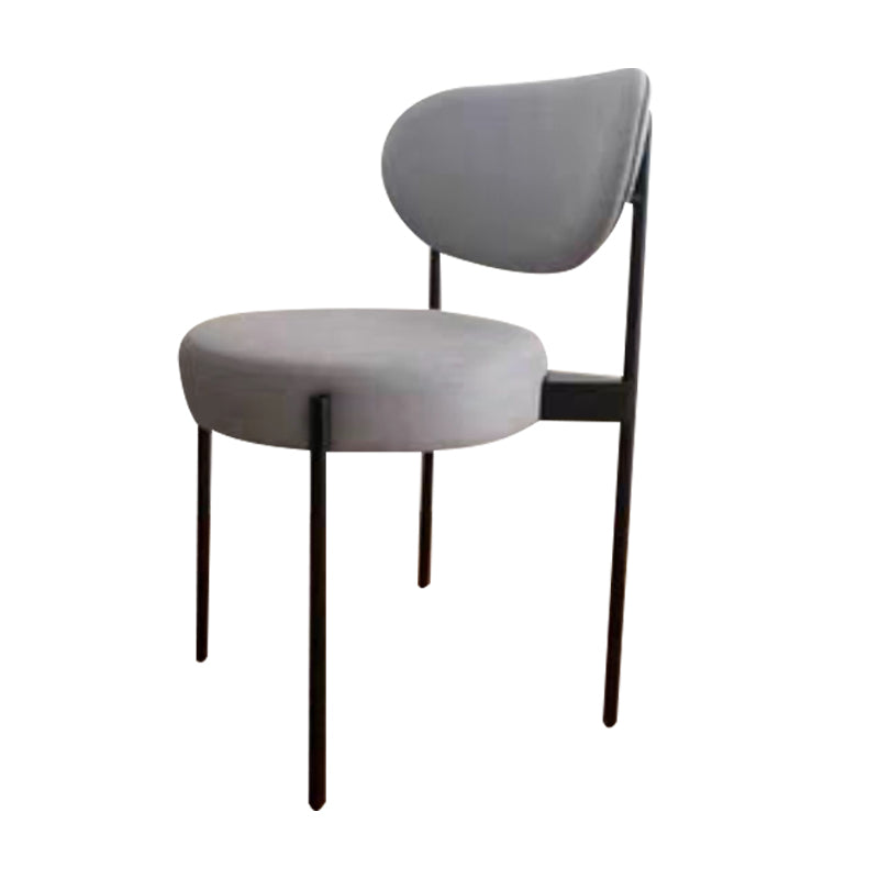 Glam Style Open Back Chair Upholstered Dining Side Chair for Indoor