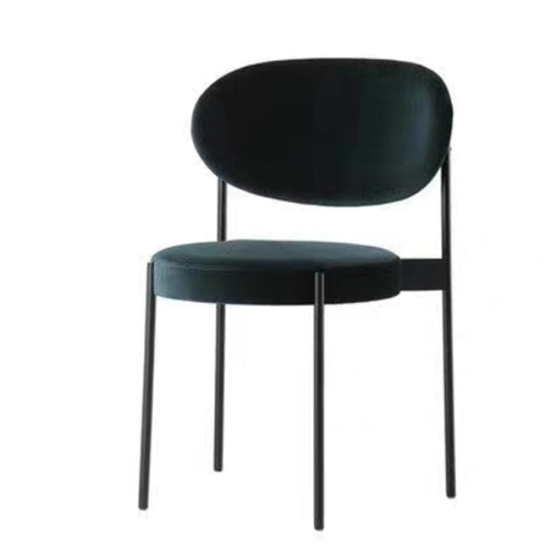 Glam Style Open Back Chair Upholstered Dining Side Chair for Indoor