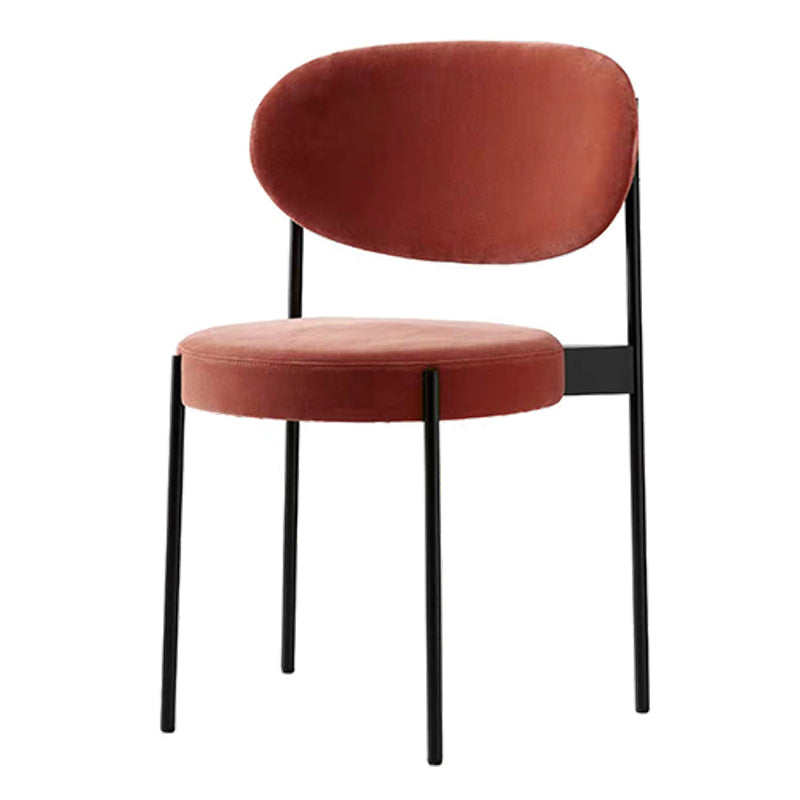 Glam Style Open Back Chair Upholstered Dining Side Chair for Indoor