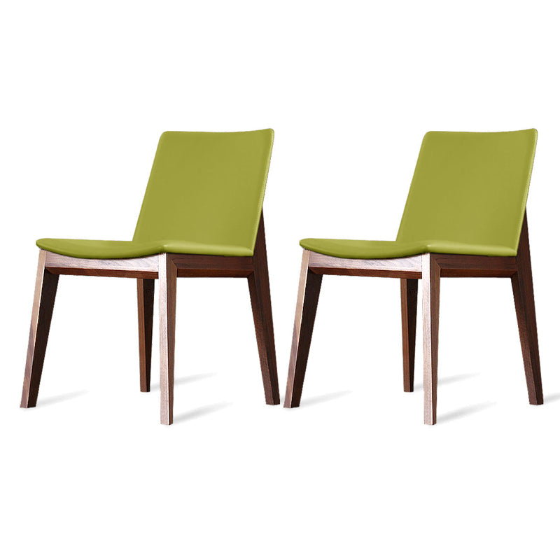 Modern Dining Room Armless Chairs Oak Wood Dining Chairs for Kitchen