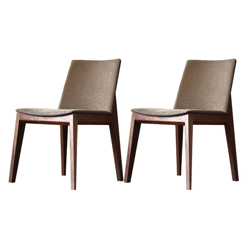 Modern Dining Room Armless Chairs Oak Wood Dining Chairs for Kitchen