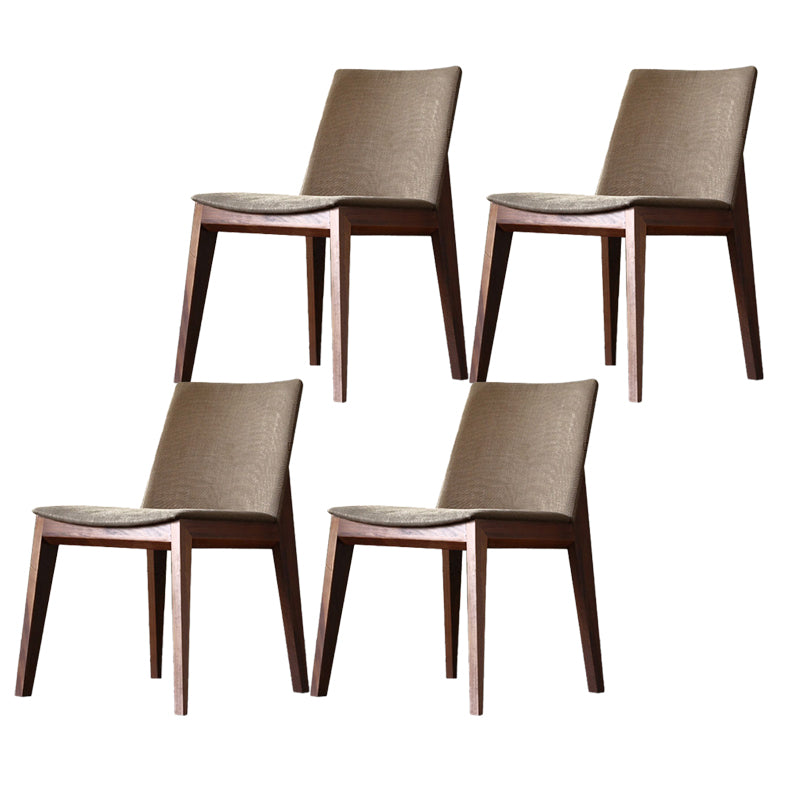 Modern Dining Room Armless Chairs Oak Wood Dining Chairs for Kitchen