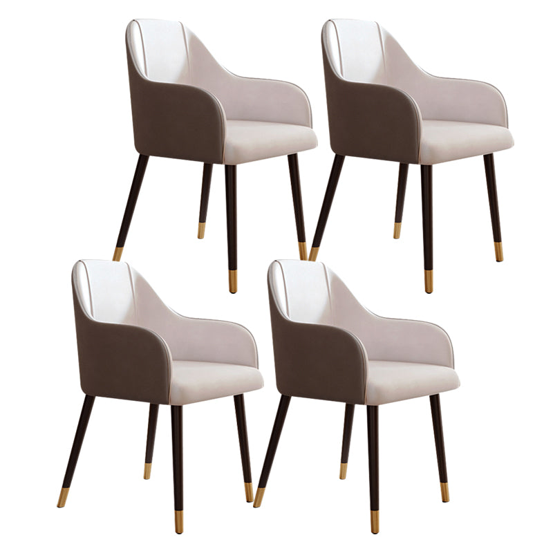 PU Leather Arm Chair Glam Style Dining Dining Arm Chair for Dining Room