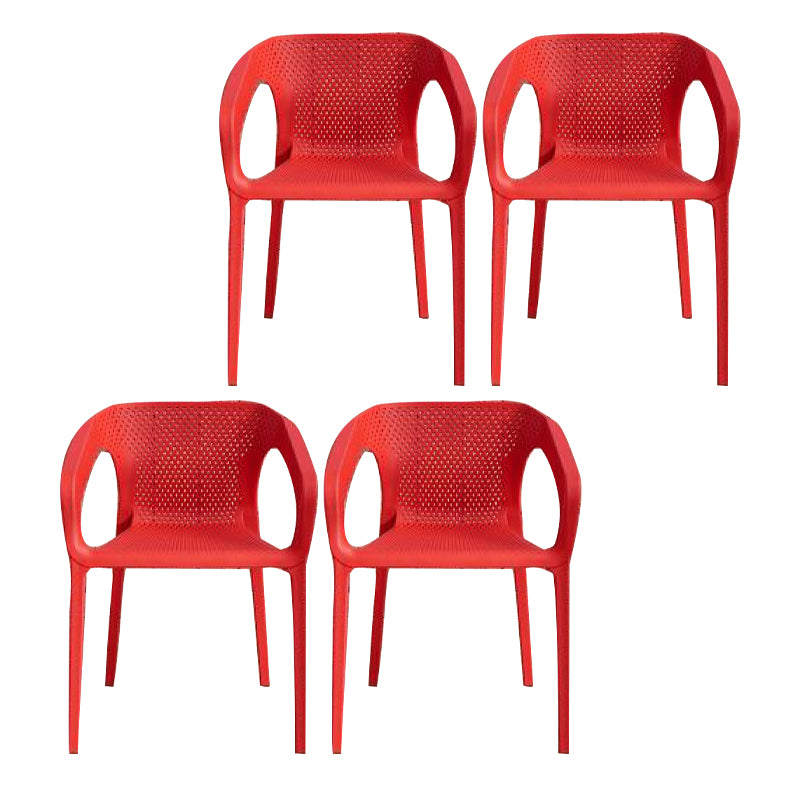 Plastic Contemporary Arm Chair Kitchen Dining Room Crossback Chair