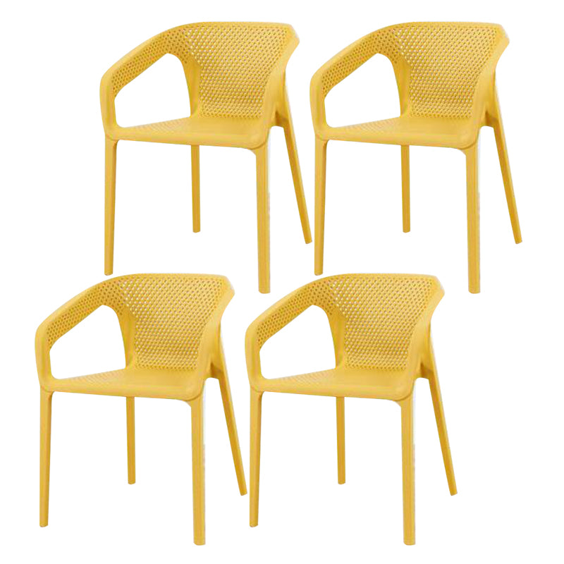 Plastic Contemporary Arm Chair Kitchen Dining Room Crossback Chair