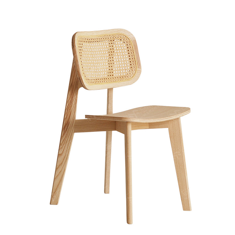 Contemporary Open Back Chair Solid Wood Dining Side Chair for Indoor