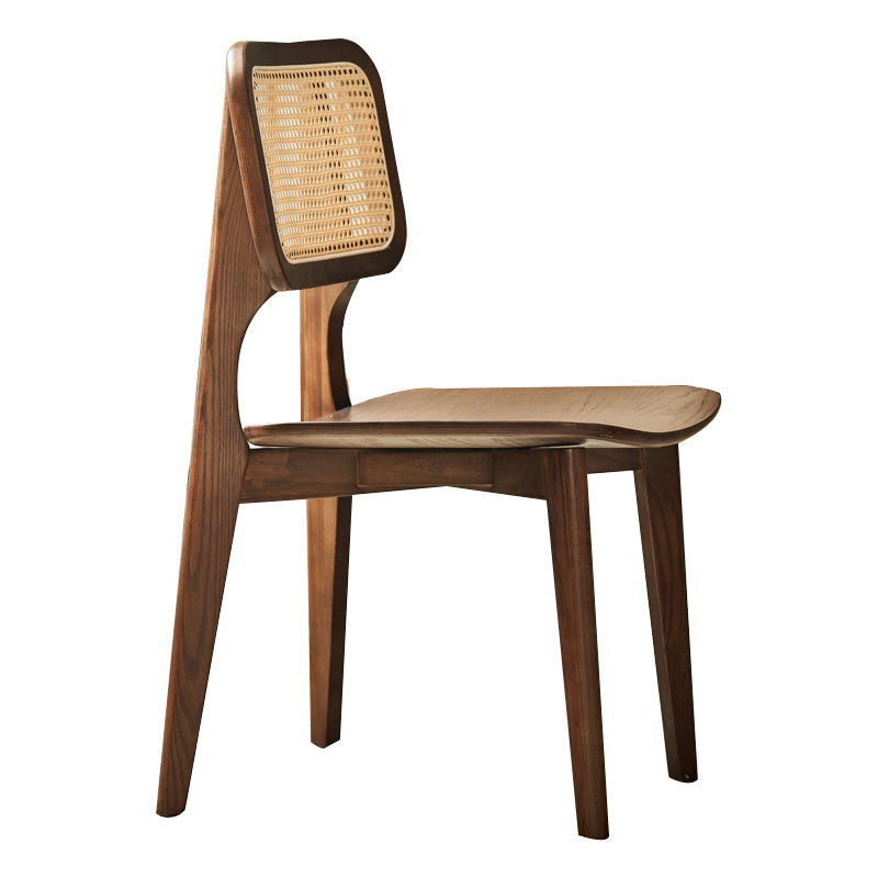 Contemporary Open Back Chair Solid Wood Dining Side Chair for Indoor