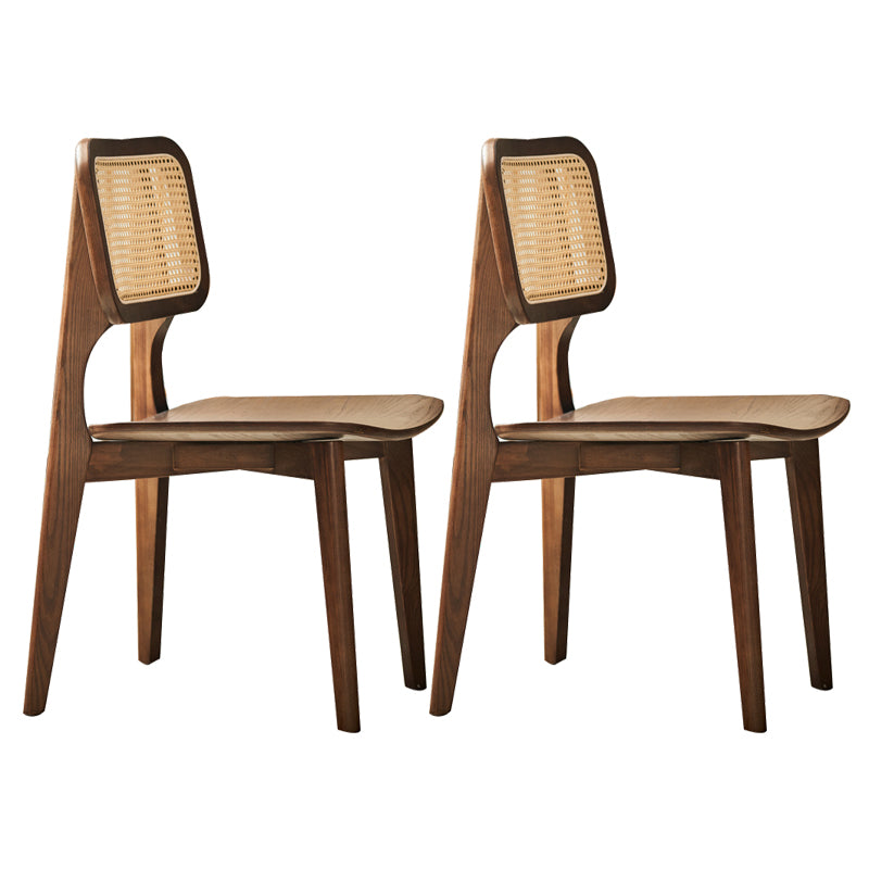 Contemporary Open Back Chair Solid Wood Dining Side Chair for Indoor