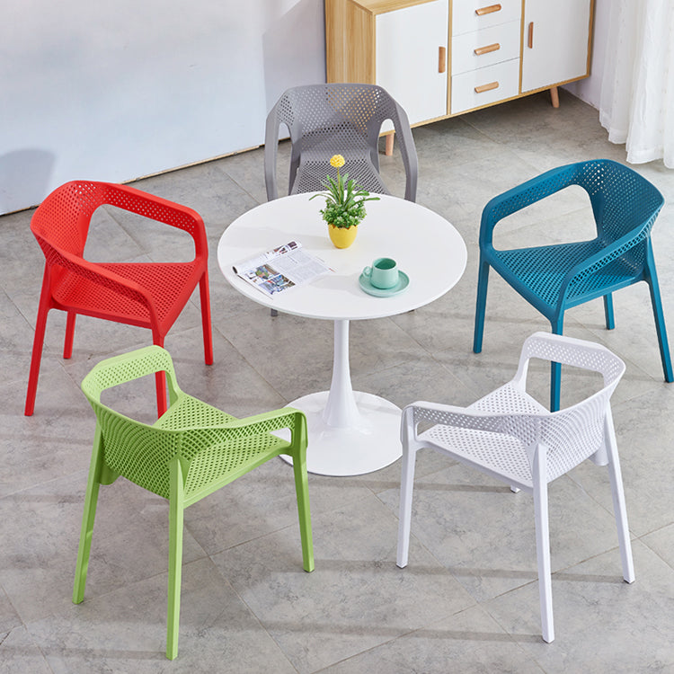 Plastic Scandinavian Arm Chair Kitchen Dining Room Cross Back Chair