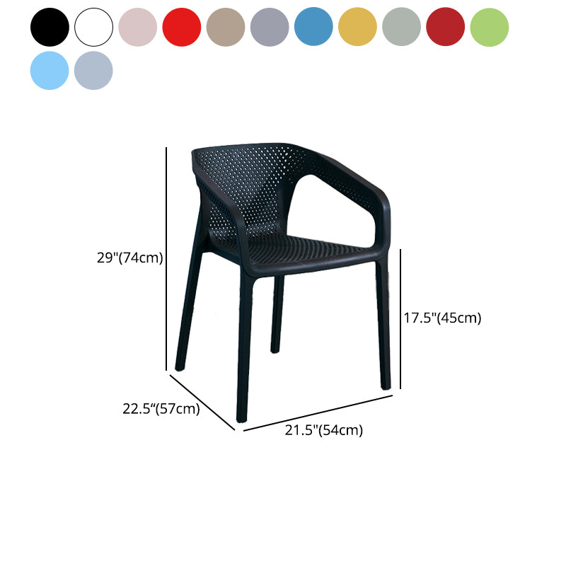 Plastic Scandinavian Arm Chair Kitchen Dining Room Cross Back Chair