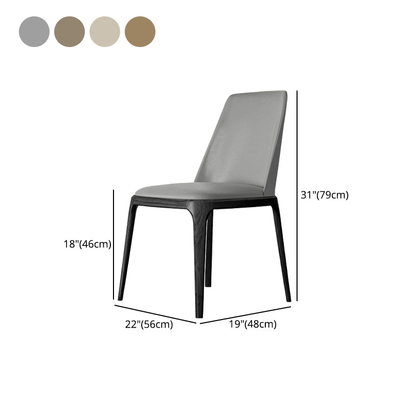 Modern Dining Room Side Chairs Faux Leather Dining Chairs for Kitchen