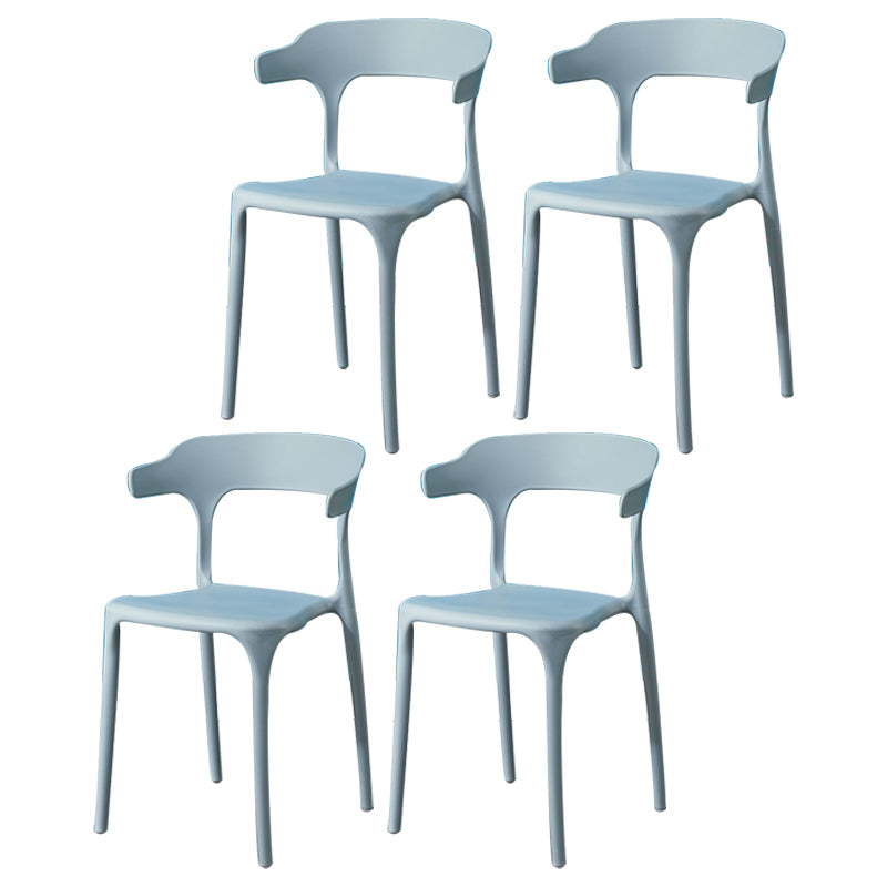 Plastic Scandinavian Arm Chair Kitchen Dining Room Open Back Chair