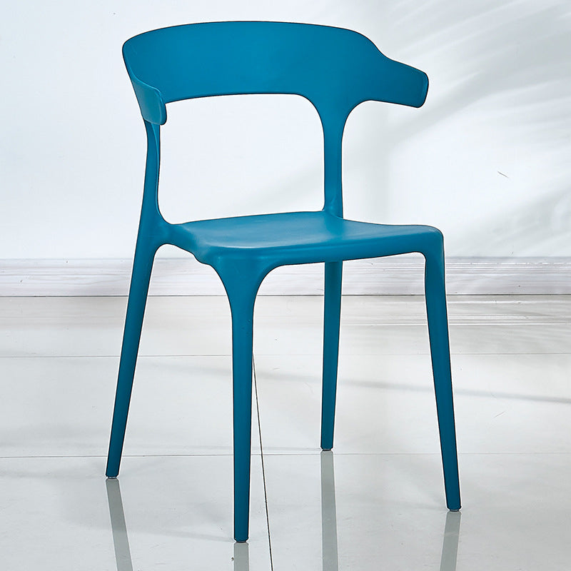 Plastic Scandinavian Arm Chair Kitchen Dining Room Open Back Chair