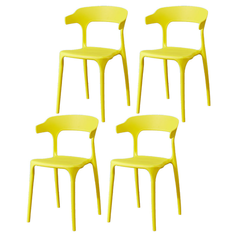 Plastic Scandinavian Arm Chair Kitchen Dining Room Open Back Chair