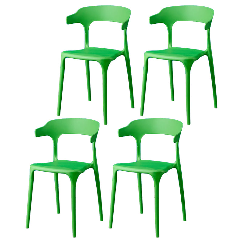 Plastic Scandinavian Arm Chair Kitchen Dining Room Open Back Chair