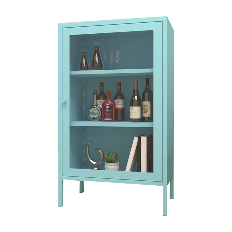 Door Steel Sideboard Modern Server Cabinet with Storage for Dining Room