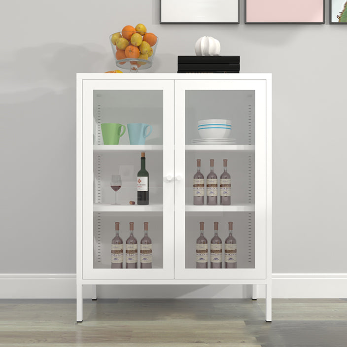 Door Steel Sideboard Modern Server Cabinet with Storage for Dining Room