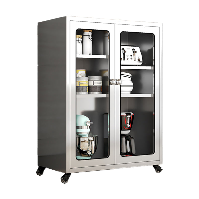 Steel Kitchen Sideboard Cabinet Modern Server Cabinet with Storage for Home