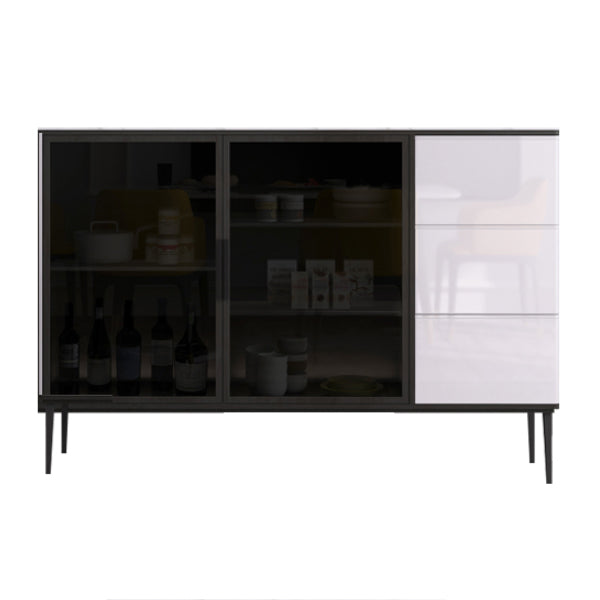 3-Drawer Engineered Wood Sideboard Modern Adjustable Shelving Credenza