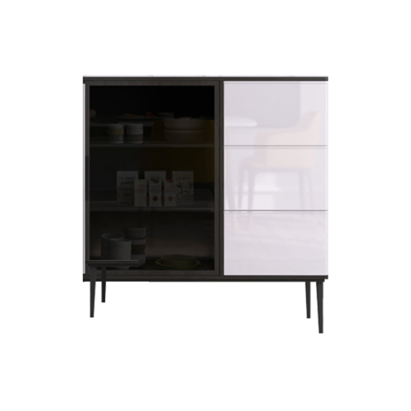 3-Drawer Engineered Wood Sideboard Modern Adjustable Shelving Credenza