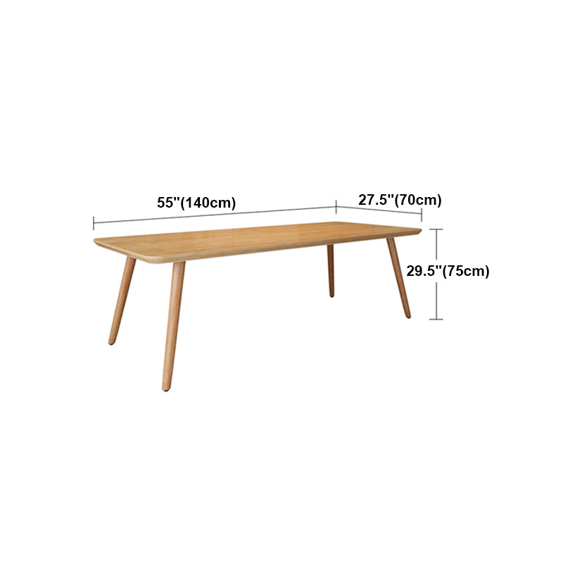 Modern Style Curved Office Desk Solid Wood Parsons Home Use Desk