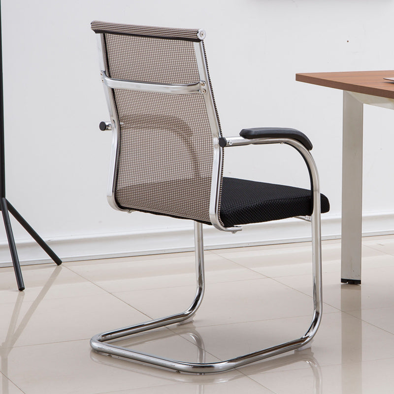 Medium/High Back Office Chair Metal Leg Mesh Back Sponge Cushion Office Chair