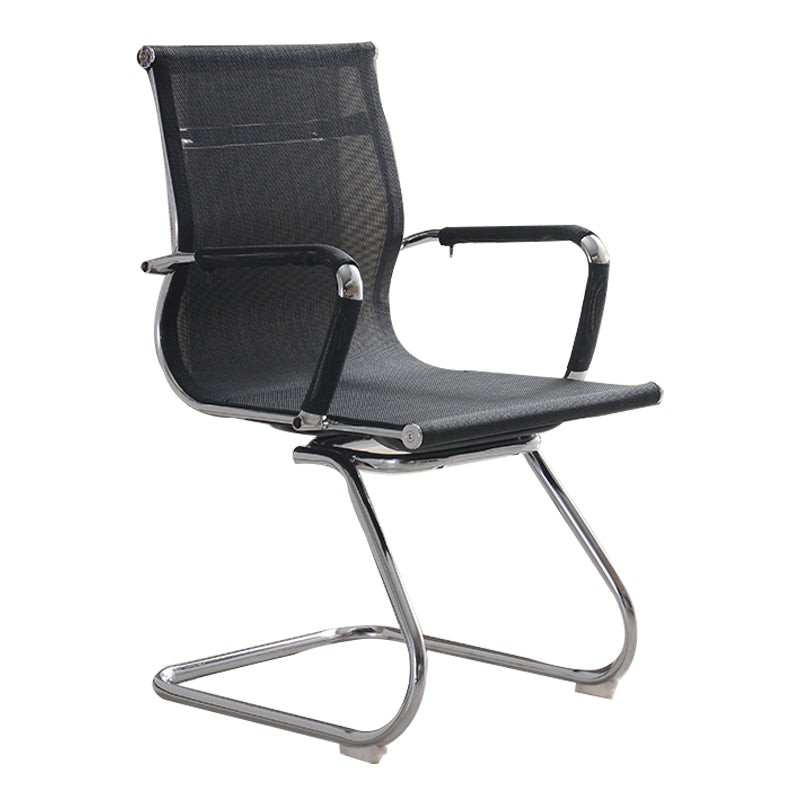 Modern & Contemporary Black Office Chair Fixed Arms Mesh Office Chair
