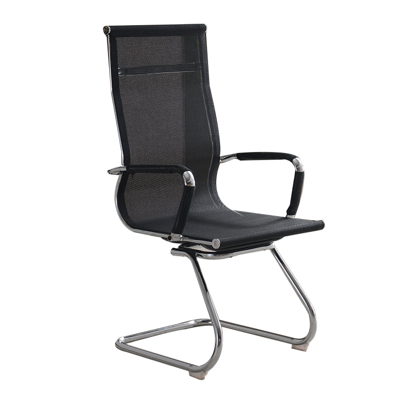 Modern & Contemporary Black Office Chair Fixed Arms Mesh Office Chair