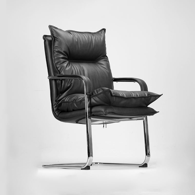 Silver Aluminium Modern Desk Chair with High Back Conference Chair