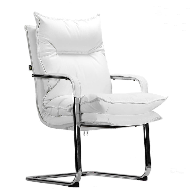 Silver Aluminium Modern Desk Chair with High Back Conference Chair