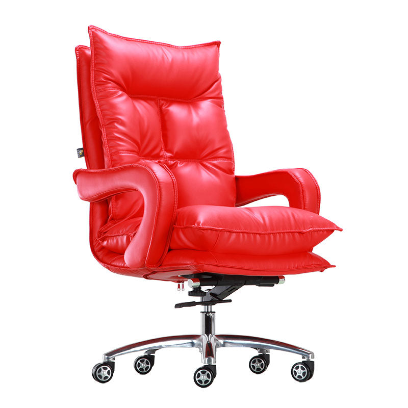 Silver Aluminium Modern Desk Chair with High Back Conference Chair