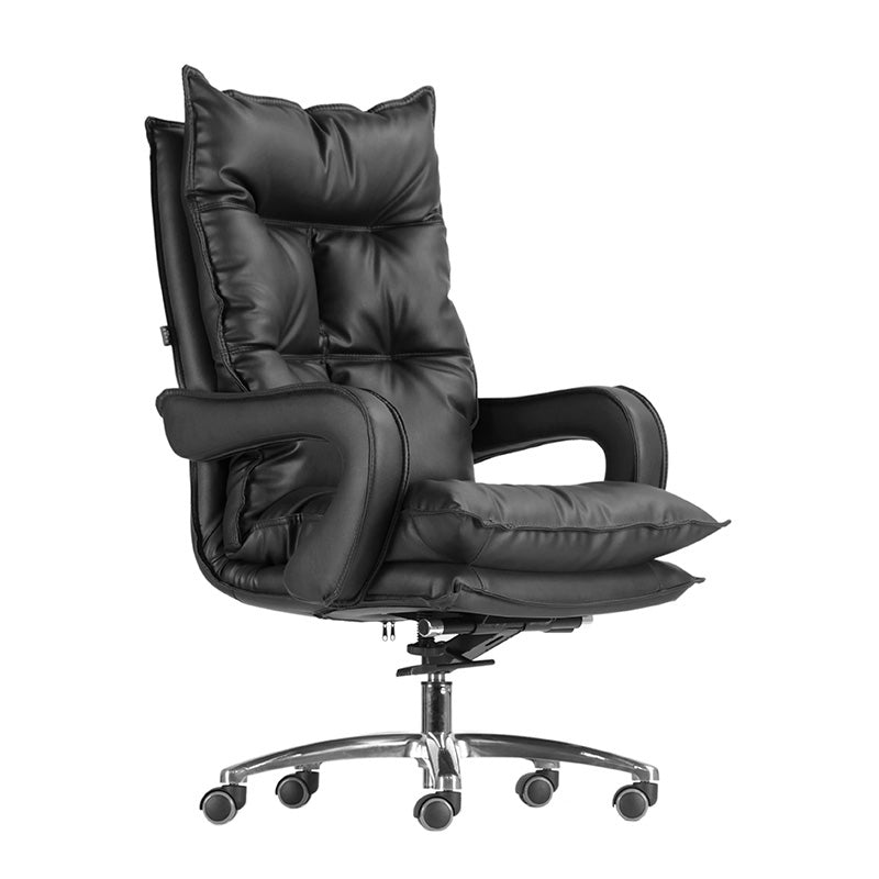 Silver Aluminium Modern Desk Chair with High Back Conference Chair