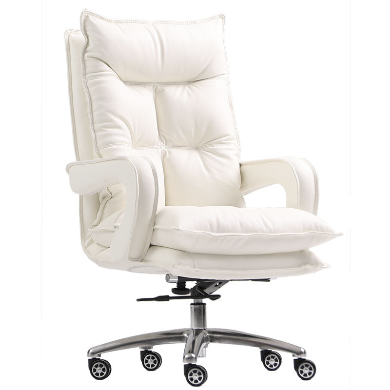 Silver Aluminium Modern Desk Chair with High Back Conference Chair