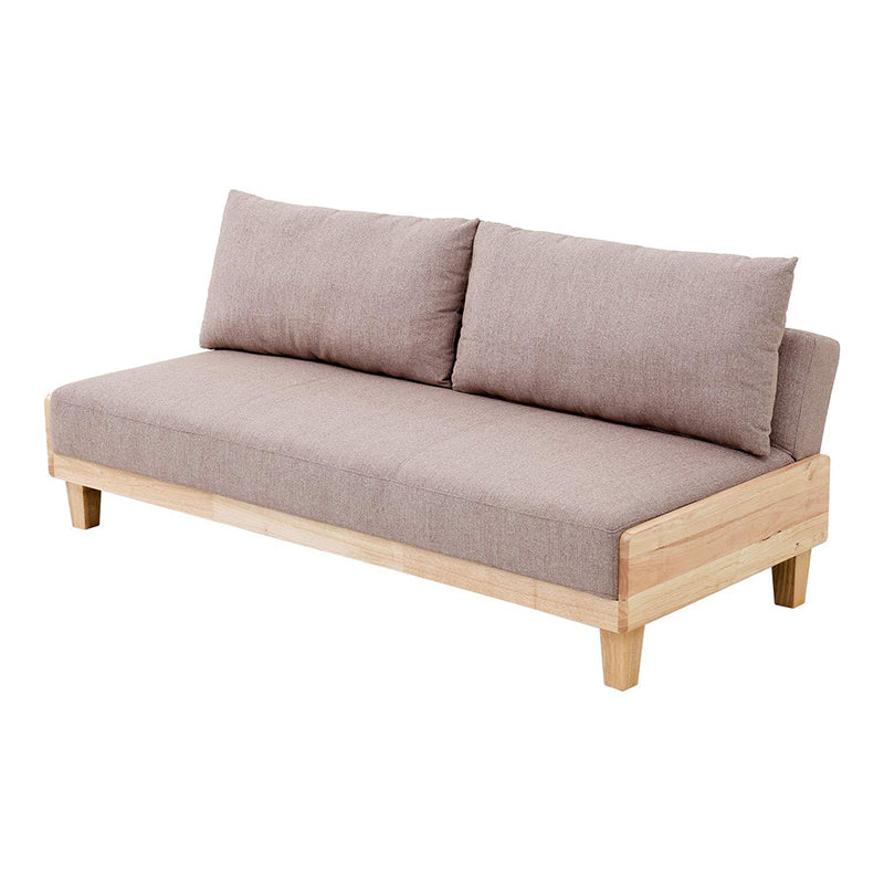 Linen Modern Armless Sofa Wooden Sleeper Sofa for Living Room, Apartment