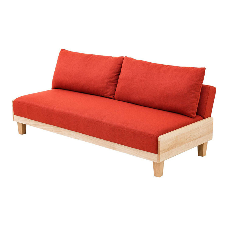 Linen Modern Armless Sofa Wooden Sleeper Sofa for Living Room, Apartment