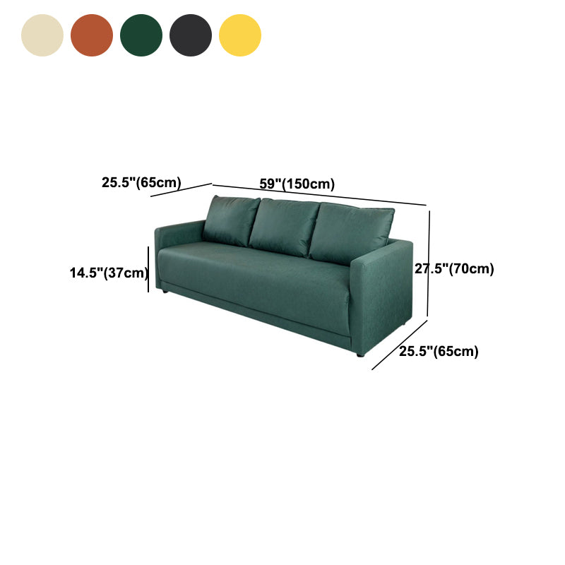 Standard Square Arm Sofa 25.59" D x 27.55" H Sofa for Living Room