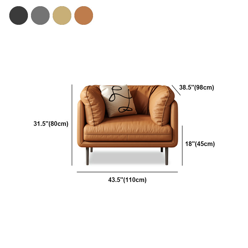 Glam Cushions Standard Pillow Top Arm Stationary Settee for Living Room