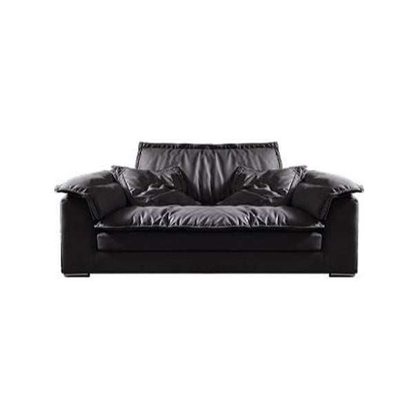 Contemporary Pillow Top Arm Sofa 30.7" H Faux Leather Sofa & Chaise