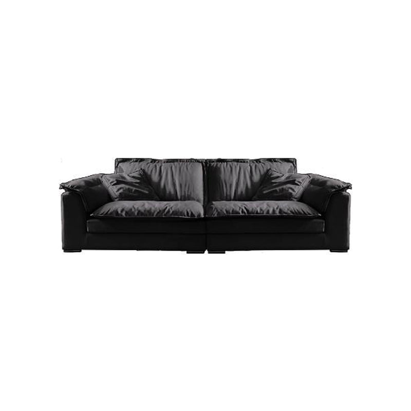 Contemporary Pillow Top Arm Sofa 30.7" H Faux Leather Sofa & Chaise