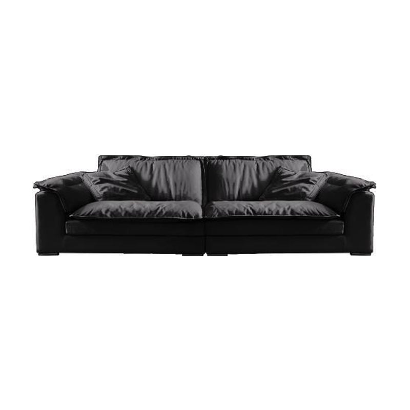 Contemporary Pillow Top Arm Sofa 30.7" H Faux Leather Sofa & Chaise