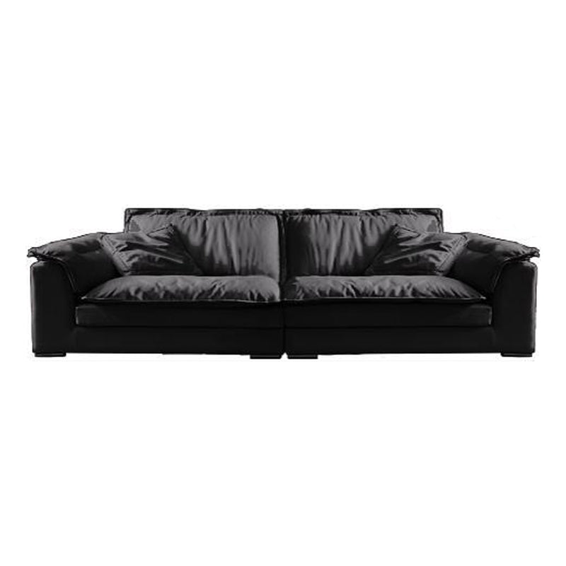 Contemporary Pillow Top Arm Sofa 30.7" H Faux Leather Sofa & Chaise