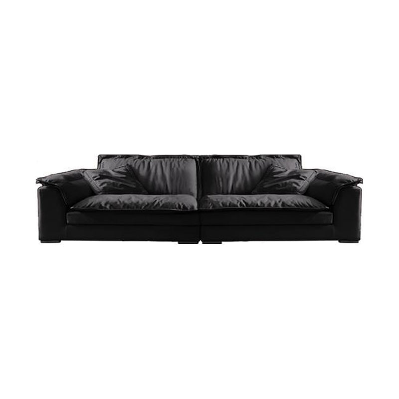 Contemporary Pillow Top Arm Sofa 30.7" H Faux Leather Sofa & Chaise