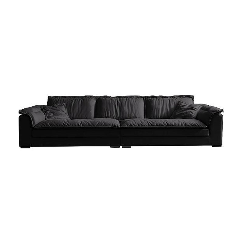 Contemporary Pillow Top Arm Sofa 30.7" H Faux Leather Sofa & Chaise