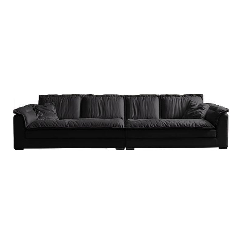 Contemporary Pillow Top Arm Sofa 30.7" H Faux Leather Sofa & Chaise